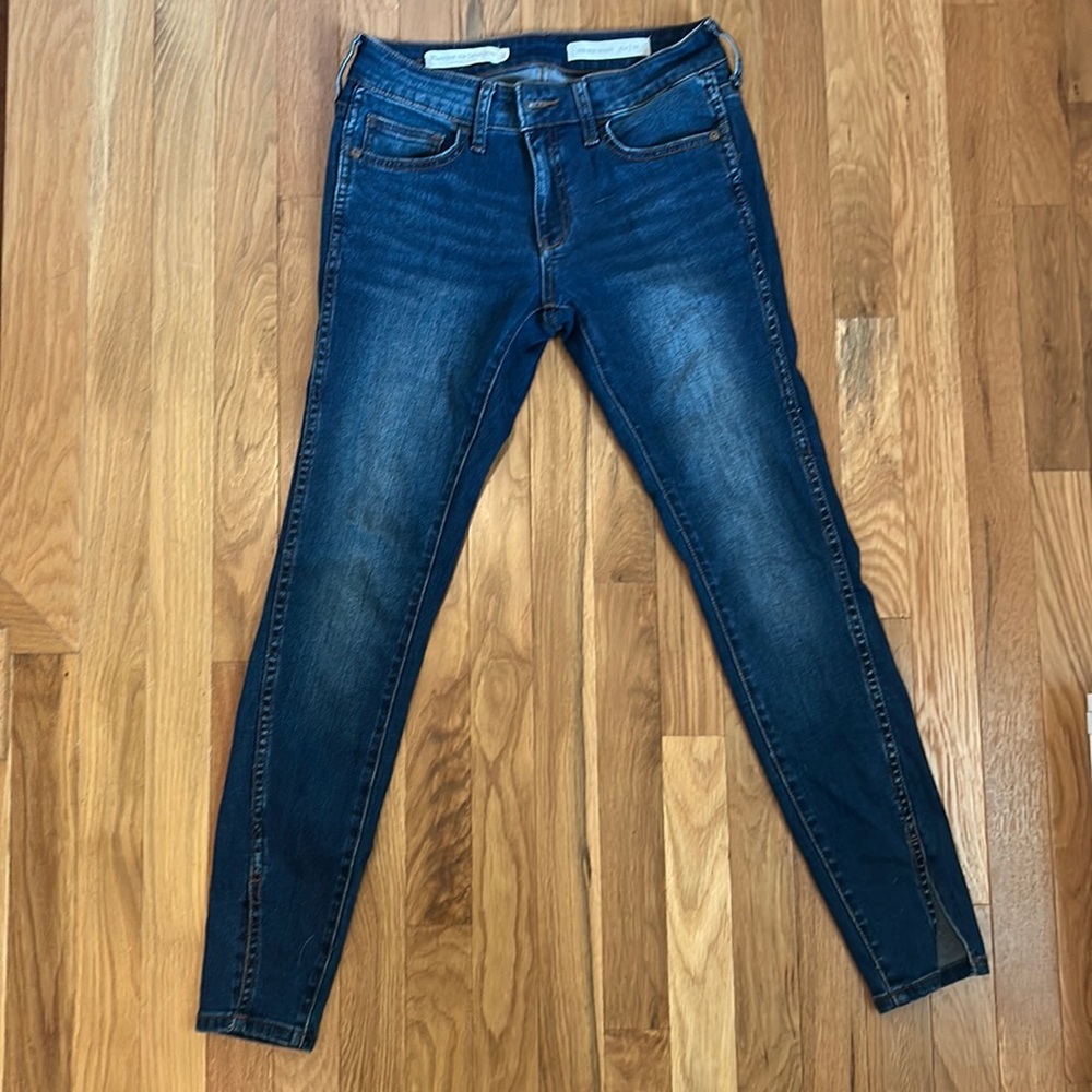 Pilcro and Letterpress by Anthropology Mid-rise Skinny ankle jeans size 27
